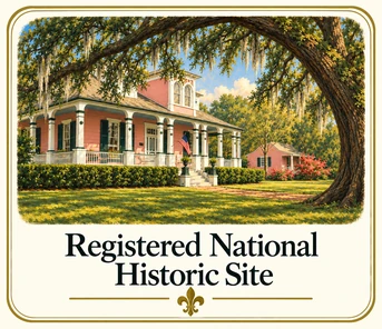 Explore Registered National Historic Site at Poche Plantation — illustrated amenity guide